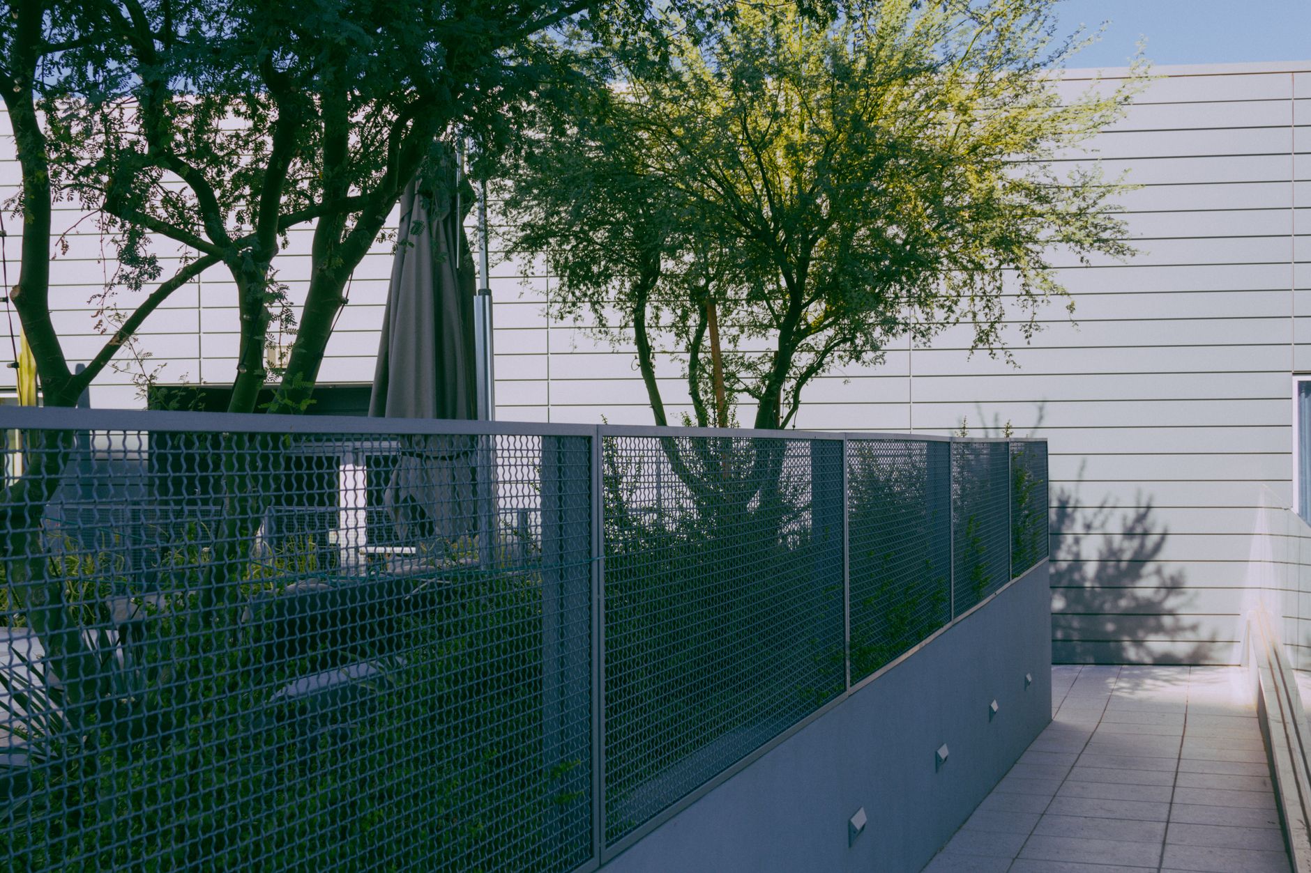 Exterior fence along property line